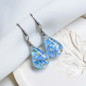 Kolczyki z niezapominajkami 026