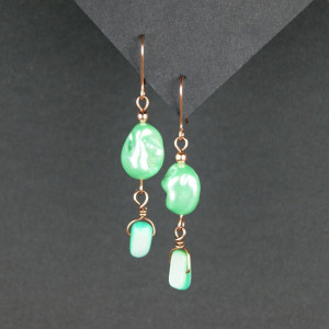 Kolczyki z perłą seashell i masą perłową II