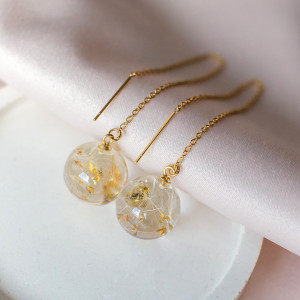 Kolczyki z rzęsek dmuchawca 016