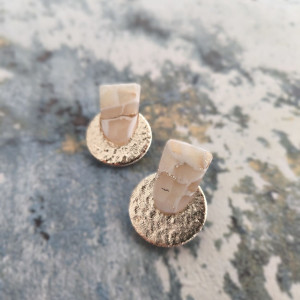 Kolczyki złociste koła DELIKATNOŚĆ