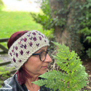 KOLEKCJA PLEJADY Gruba wełniana opaska z Merynosa-Kremowa