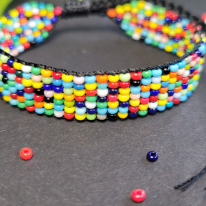 Kolorowa letnia bransoletka styl boho z koralików Preciosa