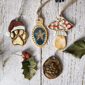 Kolorowy zestaw ozdób choinkowych 5 szt.