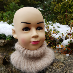 Komin/Golf z alpaki i merynosa – beżowy handmade