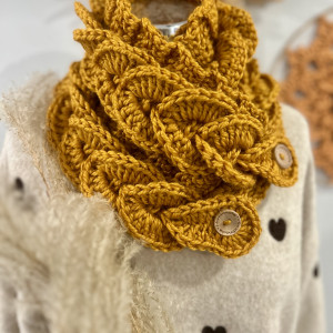 Komin na szydełku warkocz