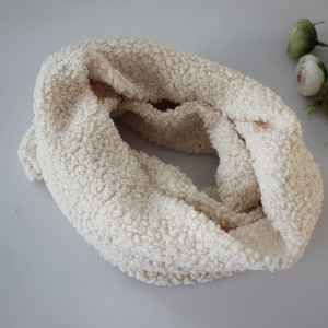 Komin podwójny boucle kość słoniowa rozmiary