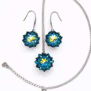 Komplet Biżuterii "Zircon Maxima" - Kolczyki i Naszyjnik