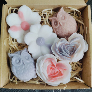 Komplet mydełek sowa