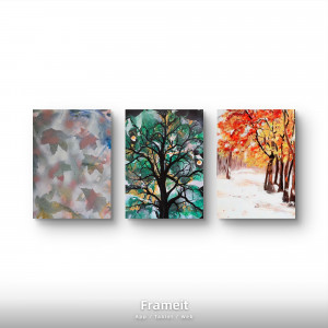 Kompozycja jesienno zimowa na plotnie