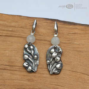 Konwalie w pączkach w srebrze - kolczyki