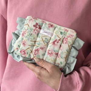 Kosmetyczka kwiatowa błękitna