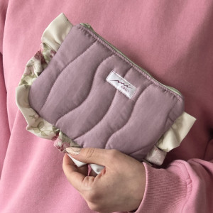 Kosmetyczka kwiatowa lawendowa fala