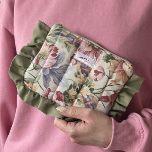 Kosmetyczka kwiatowa szałwiowa