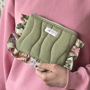 Kosmetyczka kwiatowa szałwiowa fala