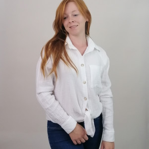 Koszula damska oversize muślinowa biała