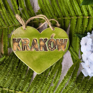 KRAKÓW zawieszka serce XL