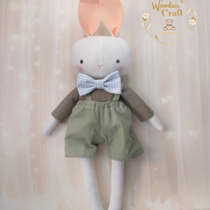 Króliczek Henry, przytulanka ręcznie szyta, prezent GOTOWY