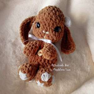 Króliczek, Królik przytulanka, Na szydełku