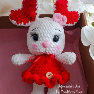 Króliczek walentynkowy, Królik na szydełku, Na prezent