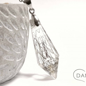 Krótki kryształ naszyjnik z sierścią zwierząt