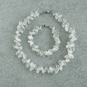 Kryształ górski komplet biżuterii