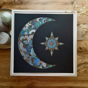 Księżyc ręcznie rysowany na ścianę - #1