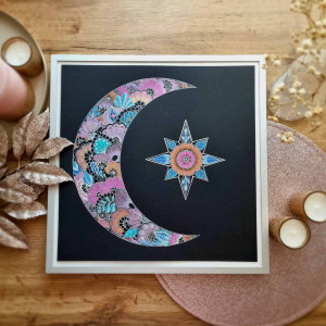 Księżyc ręcznie rysowany na ścianę - #2