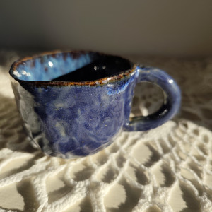 kubek ceramiczny niebieski