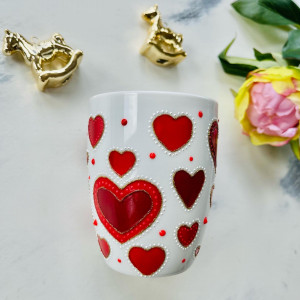 Kubek ceramiczny” Walentyki”