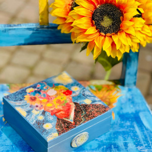 Kuferek dla miłośnika sztuki, Van Gogh, prezent, cytat