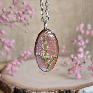 Kwiatowy bukiet łąka prawdziwe zboża zawieszka wisiorek