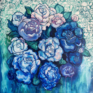 Kwiaty duży obraz Art Ela Jankowska PREZENT