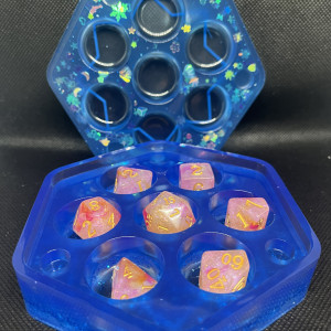 Lagunowe Pudełko na kostki do RPG