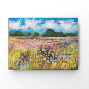 Łąka 2-rysunek   18x24 cm pastele suche..