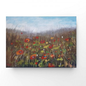 Łąka-rysunek   18/24 cm pastele..