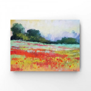 Łąka-rysunek   18x24 cm pastele suche..