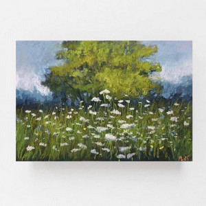 Łąka -rysunek  A4 pastele suche