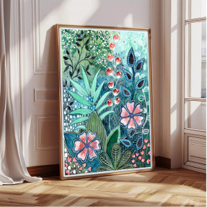 Łąka turkusowa. Plakat 50x70cm