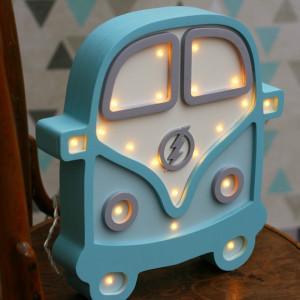 Lampa drewniana LED do dziecięcego pokoju - AUTO
