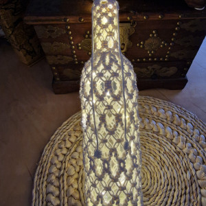 Lampion Makrama Butelka  Wazon