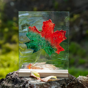 Lampka led - jesienny liść