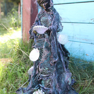 Lampka-mroczna dama-powertex-handmade