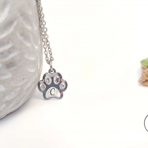 Łapka srebrna z sierścią zwierząt (stal szlachetna)