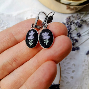 Lawenda ciemna mini bigle z muszelką