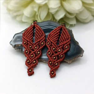 „LEA” kolczyki makramowe