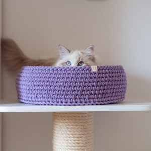 Legowisko dla kota Cat Nest lila, ze sznura M