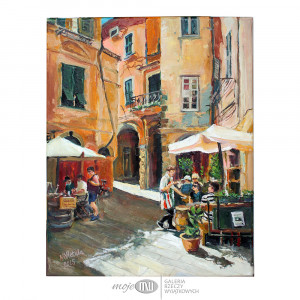 Letnia kawiarenka w Mediolanie