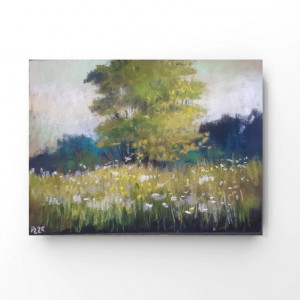 Letnia łąka 2-rysunek   18x24 cm pastele suche..