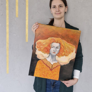 "Lew" znak zodiaku obraz Art Ela Jankowska