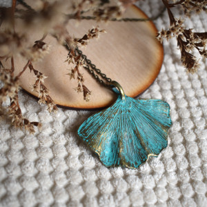 Liść Miłorzębu - Wisiorek, Naszyjnik, Zawieszka